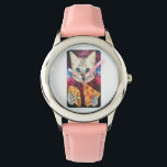 Cat Lover Kid Watch Birthday Gift för dina barn Armbandsur<br><div class="desc">Den här klockan är perfektens pedagogiska gåva till ett barn. Visningen har en uppringning av undervisningstiden,  med tidigare och framhävd för att hjälpa utbildade små barn att läsa tiden.</div>