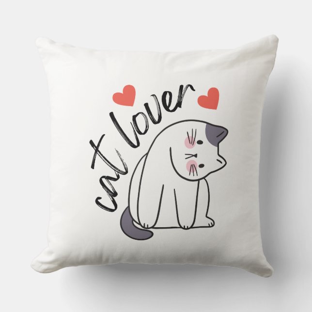 Cat Lover Kudde (Framsida)