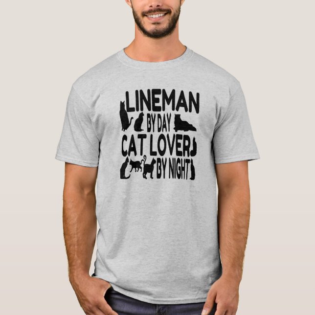 Cat Lover Lineman Tröja (Framsida)