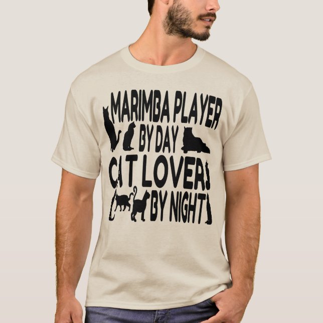 Cat Lover Marimba Player Tee (Framsida)
