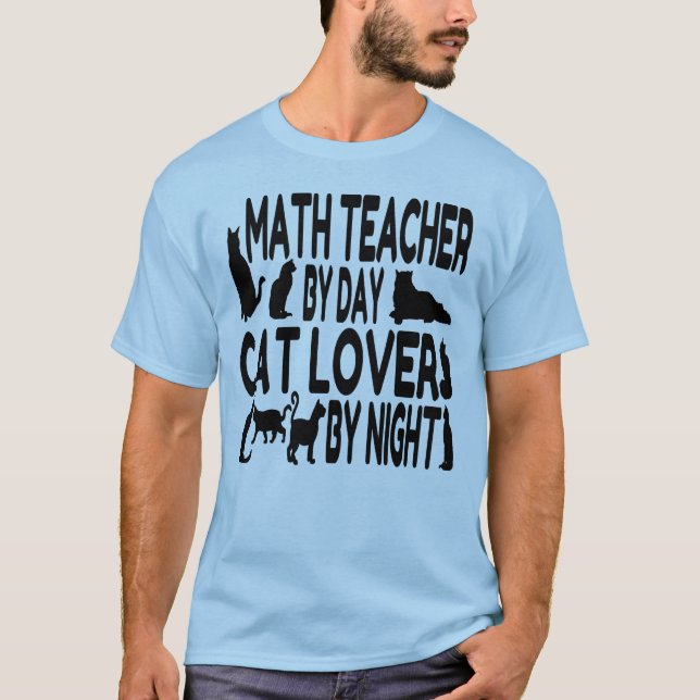 Cat Lover Math Lacher Tee (Framsida)