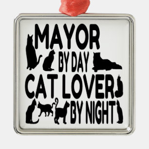 Cat Lover Mayor Julgransprydnad Metall