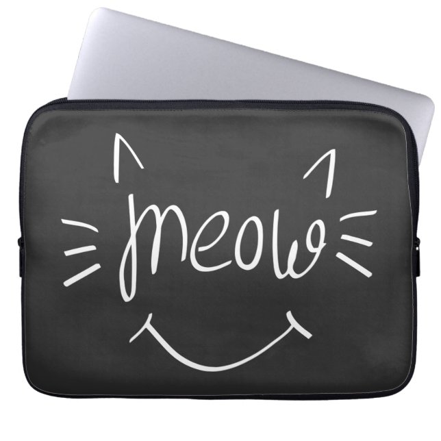 Cat Lover Meow Laptop Fodral (Framsidan)