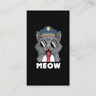Cat Lover Meow polischef Shat Cat Visitkort