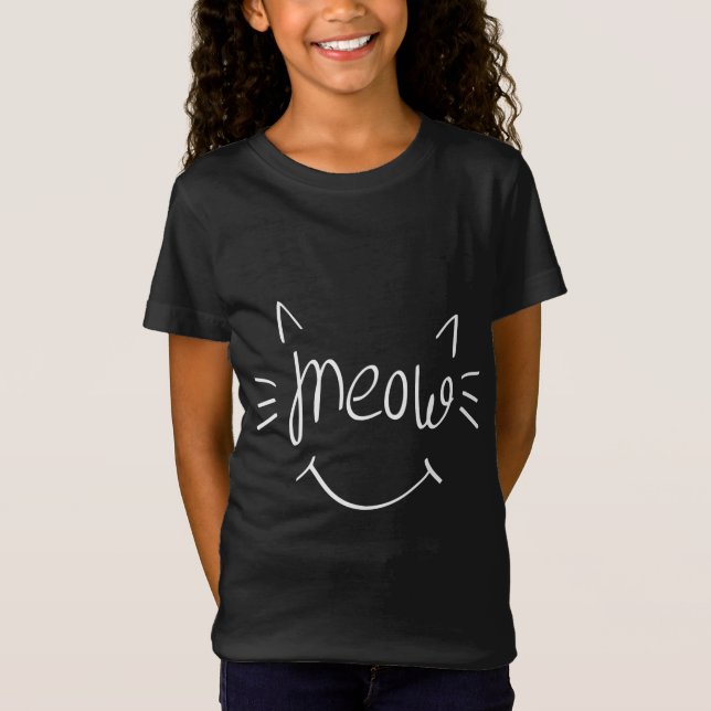 Cat Lover Meow T Shirt (Framsida)