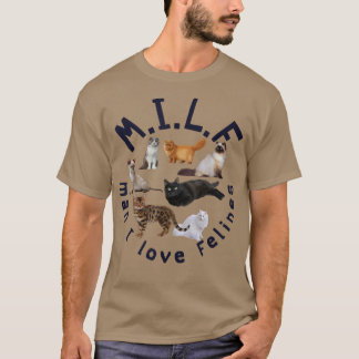 Cat Lover MILF Man I Kärlek Kattdjur T Shirt