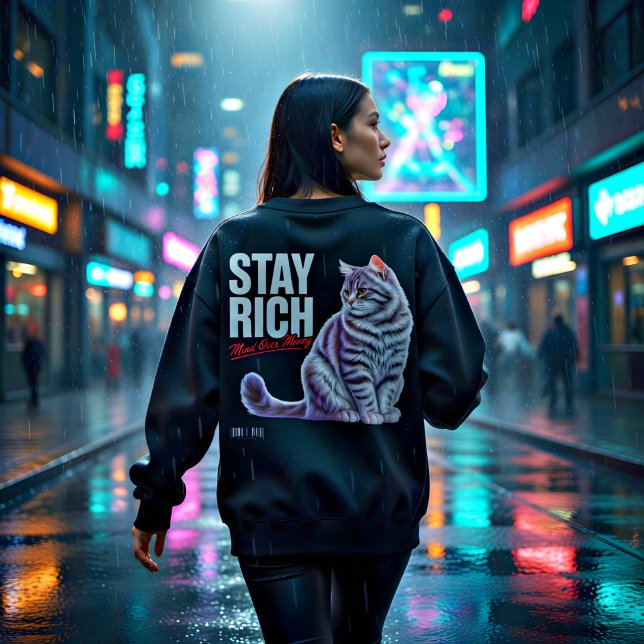 Cat Lover "Mind Over Money" Funny Finance Tee (Skapare uppladdad)