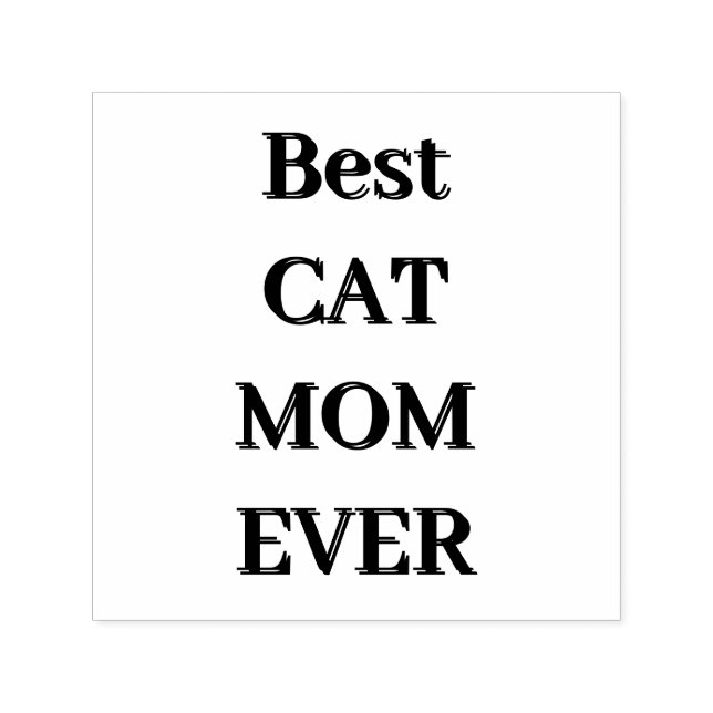 Cat lover Mom Photo  orange Självfärgande Stämpel (Design)
