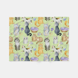 Cat lover mönster filt