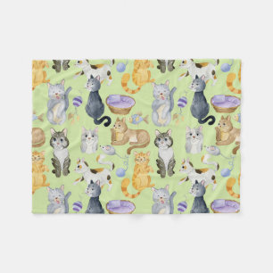 Cat lover mönster filt