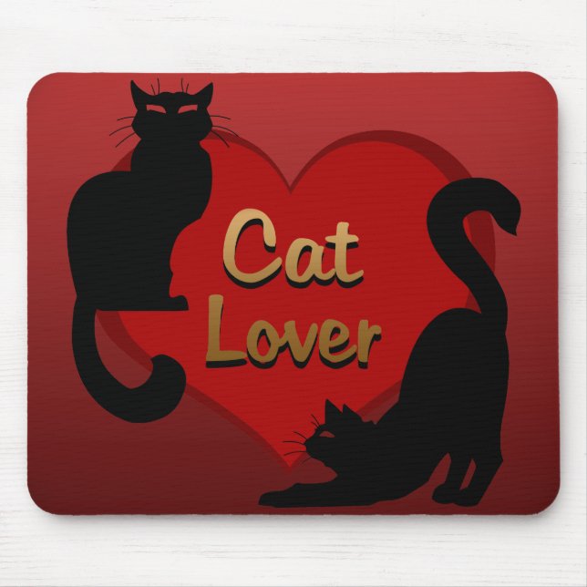 Cat Lover Mousepads Anpassade Tjock Cat Mouse Pad Musmatta (Framsidan)