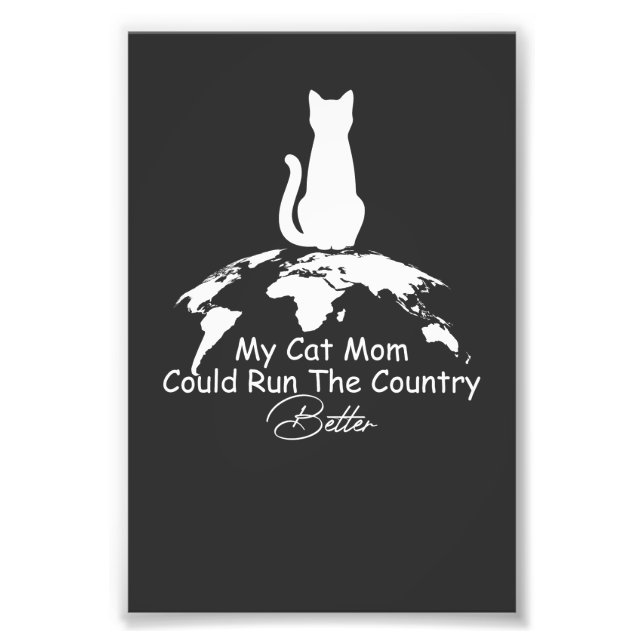 Cat Lover my Cat Mamma skulle kunna förbättra Spri Fototryck (Framsidan)