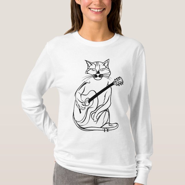 Cat lover Noir T Shirt (Framsida)