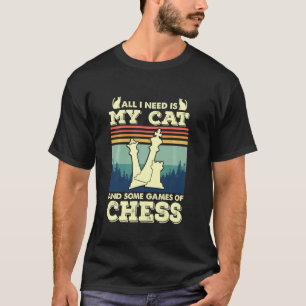 Cat Lover och Chess Player T Shirt
