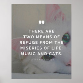 Cat Lover och Music Älskare inspirationsoffert Poster
