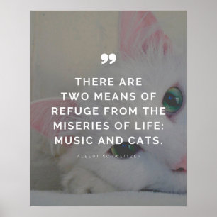Cat Lover och Music Älskare inspirationsoffert Poster