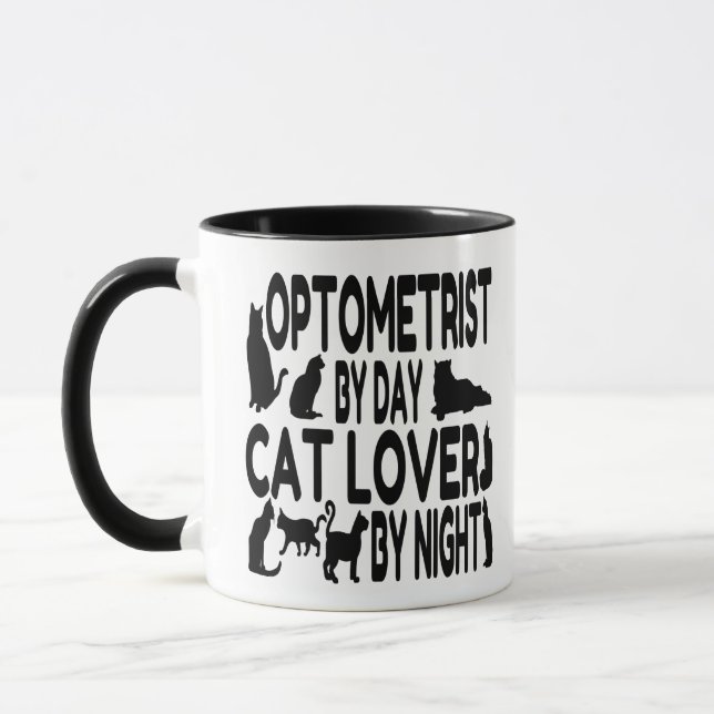 Cat Lover Optometrist Mugg (Vänster)