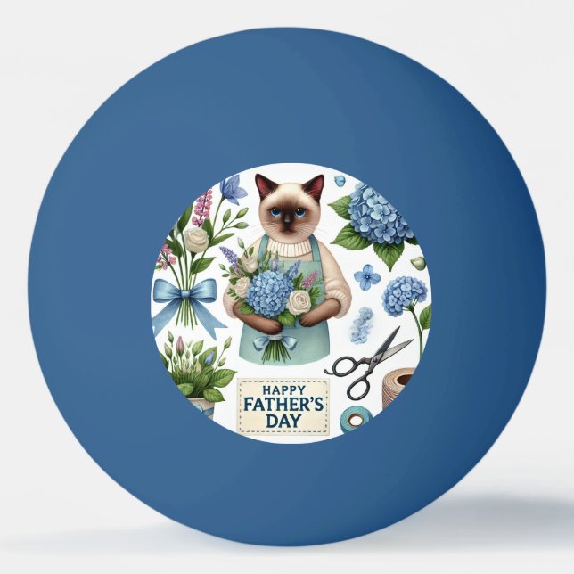 Cat Lover på Fars dag Pingisboll (Framsidan)