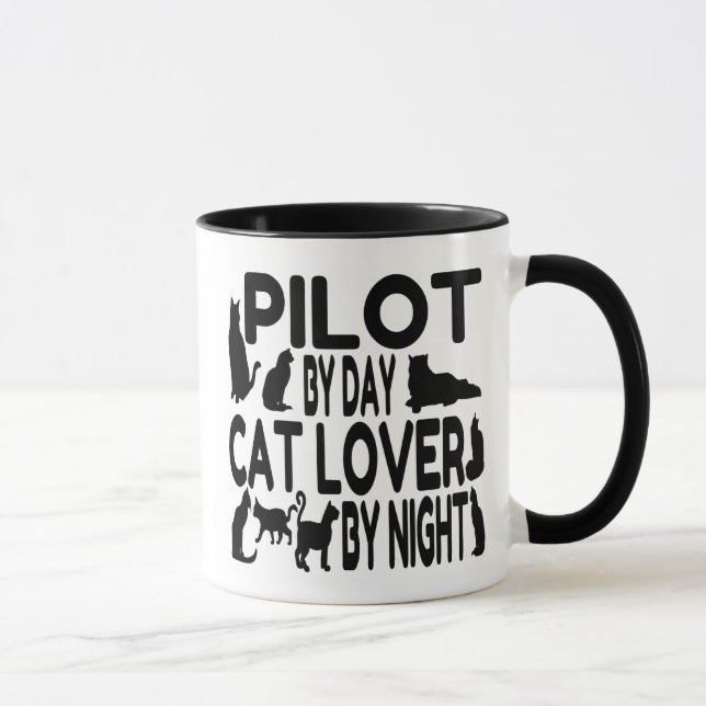 Cat Lover Pilot Mugg (Höger)