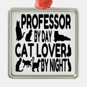 Cat Lover Professor Julgransprydnad Metall