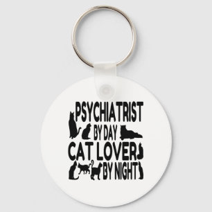 Cat Lover Psychiatrist Nyckelring