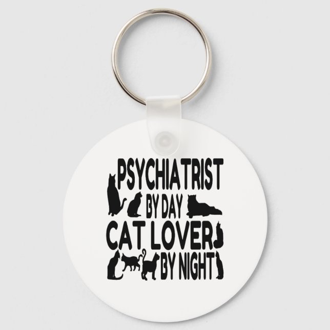 Cat Lover Psychiatrist Nyckelring (Framsida)