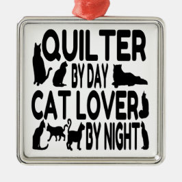 Cat Lover Quilter Julgransprydnad Metall