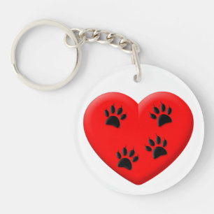 Cat Lover Red Heart och Tass