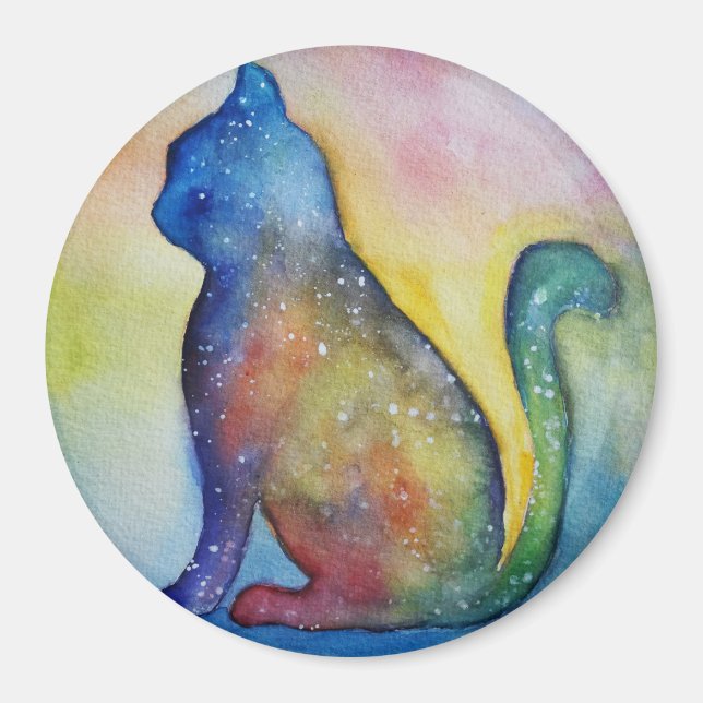 Cat Lover Round Magnet (Framsidan)