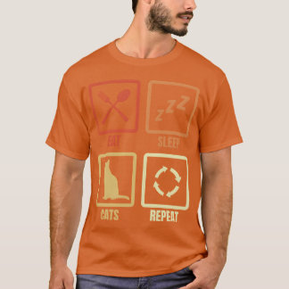 Cat Lover Routine-vän T Shirt