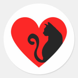 Cat Lover Runt Klistermärke