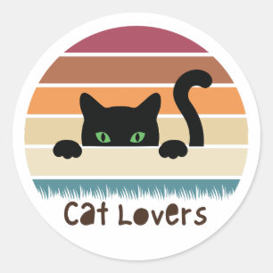 Cat Lover Runt Klistermärke