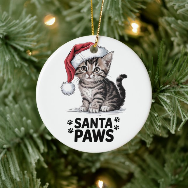 Cat Lover - Santa Tassar Julgransprydnad Keramik (Träd)