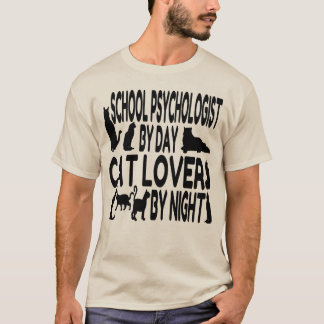 Cat Lover School Psycholog Tee