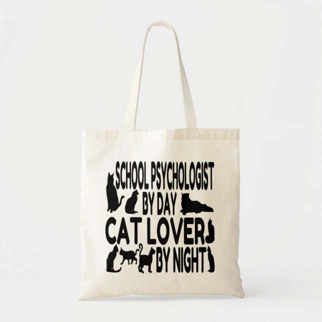 Cat Lover School Psycholog Tygkasse (Framsidan)