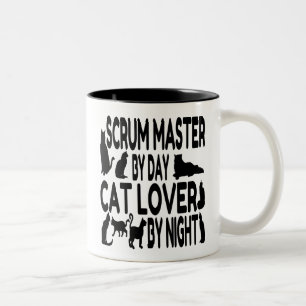 Cat Lover Scrum Master Två-Tonad Mugg