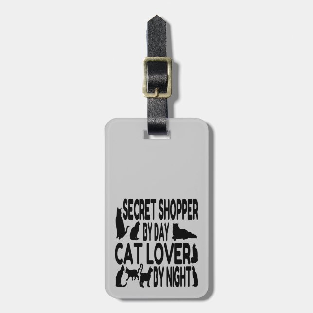 Cat Lover Secret Shopper Bagagebricka (Vertikal Framsida)