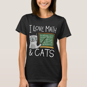 Cat Lover Shirt, Kärlek Math och Cats Shirt, Math T Shirt