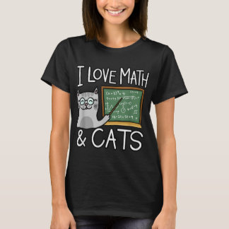 Cat Lover Shirt, Kärlek Math och Cats Shirt, Math T Shirt