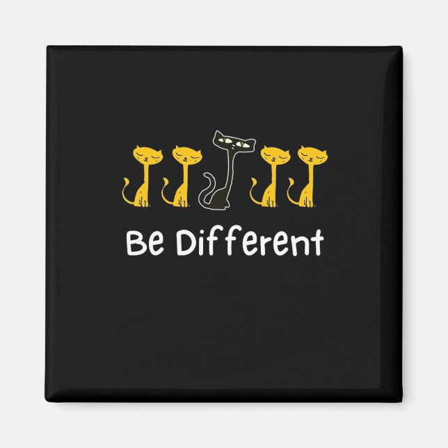Cat Lover ska vara annorlunda Magnet (Framsidan)