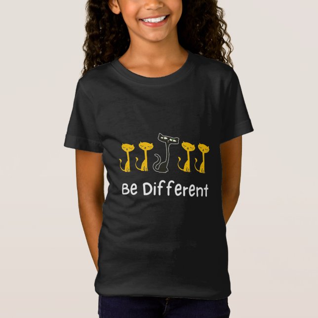 Cat Lover ska vara annorlunda T Shirt (Framsida)