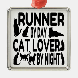 Cat Lover-Springer Julgransprydnad Metall