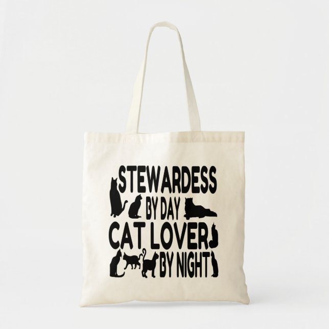 Cat Lover Stewardess Tygkasse (Framsidan)
