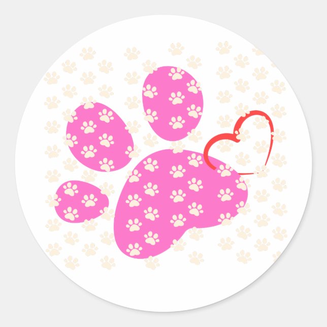 Cat Lover Sticker Runt Klistermärke (Framsida)
