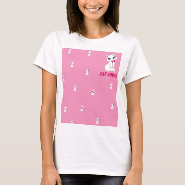 Cat Lover T-Shirt (Framsida)