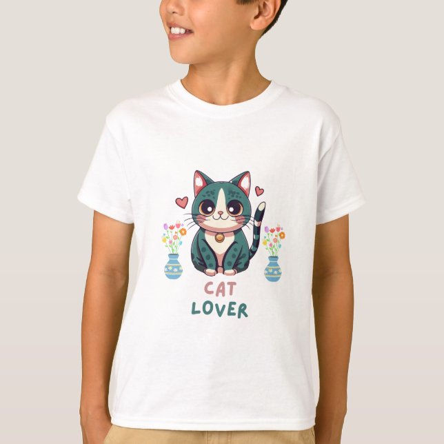 Cat Lover T Shirt (Framsida)