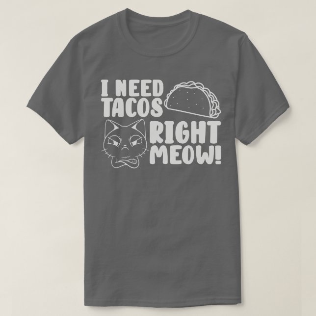 Cat Lover Tacos Kitten Taco T Shirt (Design framsida)