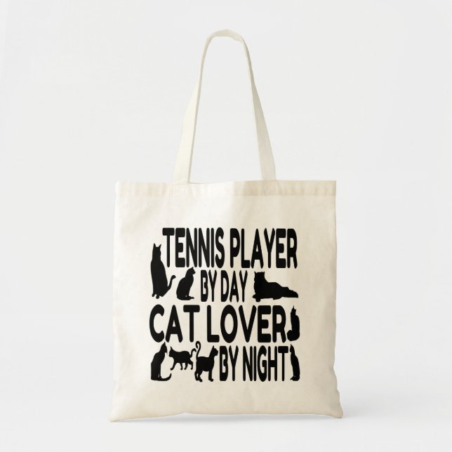Cat Lover Tennis Player Tygkasse (Framsidan)