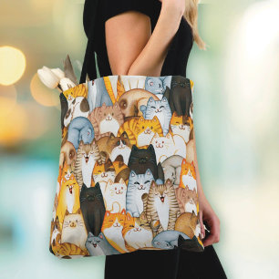 Cat Lover Tote Bag Tygkasse