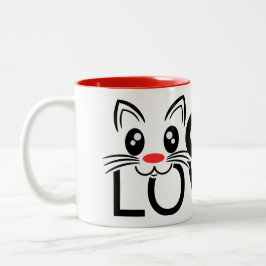 Cat Lover Två-Tonad Mugg